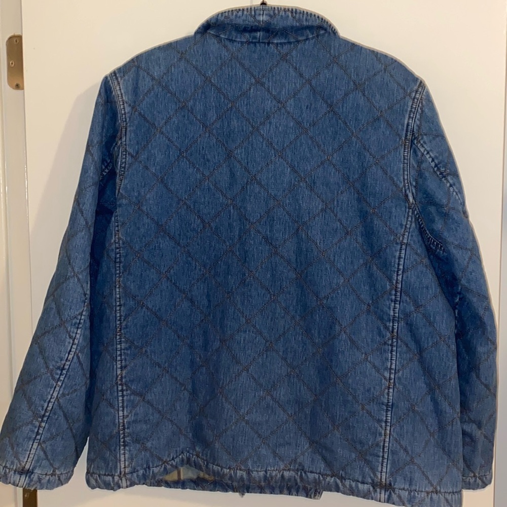 Lauren Jeans Co by Ralph Lauren Quilted Denim Jacket - Double Breasted sz XL - Picture 6 of 11